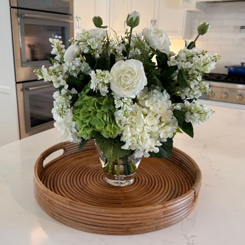 Let The Light in, Faux Floral Arrangement, Large-Size Premium Artificial Indoor Flower Display with Beautiful Blooms and Foliage That Lasts Forever - High Energy Natural Looking Floral - color: Let the Light in