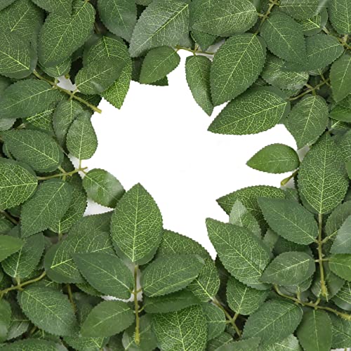 100pcs Bulk Fake Leaves Greenery Leaves Fake Rose Flower Leaves for DIY Wedding Bouquets Centerpieces Party Decorations - color: 5-leaf Rose Leaf