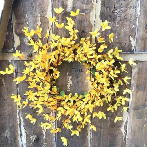 3Pcs Artificial Flowers Vine 5.9ft Silk Flower Garland Yellow Spring Garland Decor Fake Hanging Artificial Jasmine Vines for Indoor Outdoor Home Wall Party Wedding Arch Decoration - color: Yellow-3