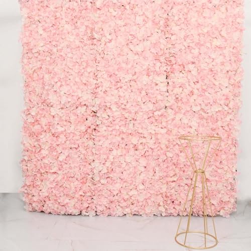 Efavormart 4 PCS Blush Silk Hydrangea Flower Mat Wall Wedding Event Decor for DIY Centerpieces Arrangements Party Home Decorations - color: Blush