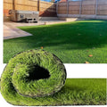 Petgrow Luxurious Artificial Grass Realistic Turf 1 X 20 Feet,1.57 Inch Pile Height Ultrathick Indoor/Outdoor Dog Fake Faux Grass,Synthetic Grass Rug Garden Landscape Patio,Drainage Holes - size: 1 X 20 Feet
