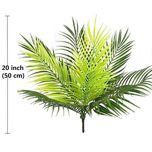 CATTREE Artificial Plants, Fake Tropical Palm Plastic Shrubs Fern Leaves Grass Coconut Tree Faux Bushes Indoor Outdoor Home Garden Verandah Office Table Centerpieces Arrangements DIY Decoration 1 Pack - color: Palm Plants 1pcs