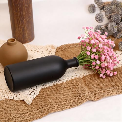 6 Pcs Babys Breath Artificial Flowers, Fake Babys Breath Flowers for Wedding Floral Arrangement Party Decor, Pink - color: Pink