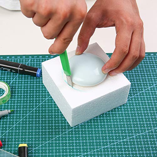 Crafare 4X4X2 Inch Craft Foam Blocks 12 Pack Polystyrene Foam Square Blocks for School Art Modeling Projects Sculptures,Floral Arrangements Wedding Table Centerpieces - size: 4x4x2inch 12pcs
