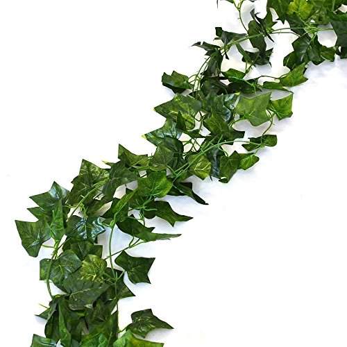 Unilove 168 feet Fake Foliage Garland Leaves Decoration Artificial Greenery Ivy Vine Plants for Home Decor Indoor Outdoors (Ivy Leaves) - color: Ivy Leaves