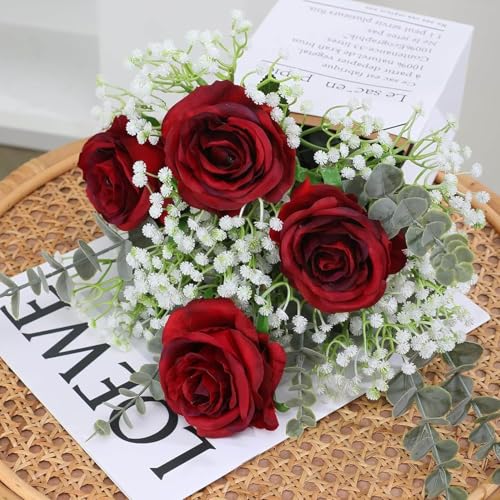 Baby’s Breath Flowers Bulk – White Real Touch Gypsophila Bouquets Faux Baby Breath for Wedding Decor, Centerpieces, DIY Floral Arrangement, Party and Home Decorations (50Pcs) - color: 50pcs