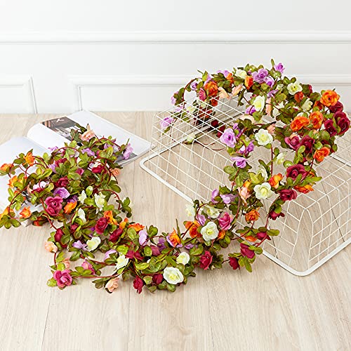 250cm Artificial Peony Flowers Fake Plant DIY Wedding Home Room Decoration (Orange) - color: Orange