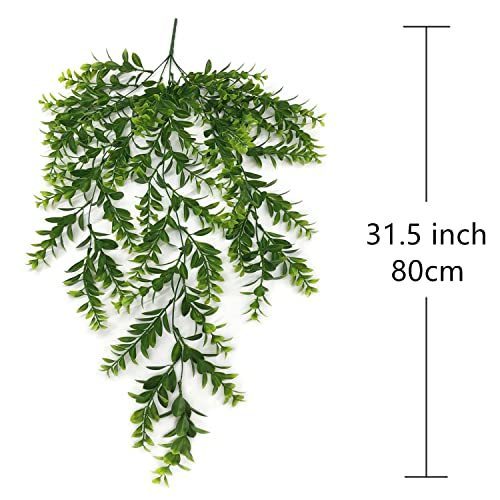 Artificial Vine, Fake Hanging Plants Plastic Leaf Ivy Greenery Christmas Garland Faux Vines Grass Flowers Leaves Home Garden Outdoor Indoor Party Wedding DIY Bedroom Wall Decor Decoration Green 2 Pack - color: Leaf Vines/ 2 Pack