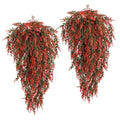 RECUTMS 4 Pcs Artificial Fall Lavender Hanging Plants 30.3 Inch, Fake Fall Baskets UV Resistant Plastic Greenery for Outdoor Home Room Farmhouse Front Porch Wedding Party Thanksgiving Day Indoor Decor | Fake Fall Baskets, UV Resistant Plastic Greenery, Ou