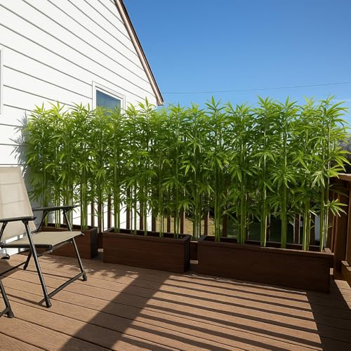 6ft (20 Pack) Fake Bamboo, Outdoor Artificial Bamboo Plants, Designed for Patio and Deck Privacy,Also Can Be Used for Screen Dividers and Backyard Decoration - size: 6ft