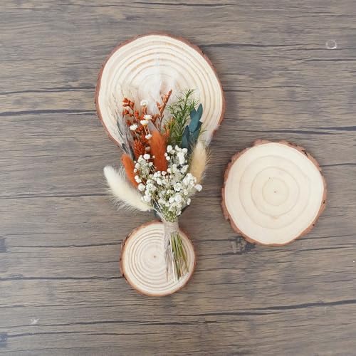 Boho Mini Dried Flower Bouquet, Dried Flower Decorfor Home, Wedding and Table Decorations (Style B)