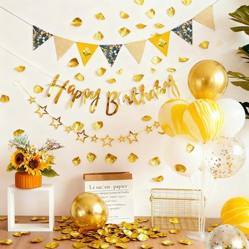 SITUMEIZI 1500PCS Gold Rose Petals Silk Rose Petals for Romantic Night for Her Set Valentine,Wedding,Party,Proposal Anniversary Decorations - color: Gold, size: 1500