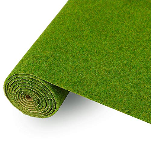 CP138 Artificial Model Grass Mat Trains Grass Green 40 x 100cm or 15.7"x 39"for Decoration Craft Scenery Model DIY - color: Grass Green