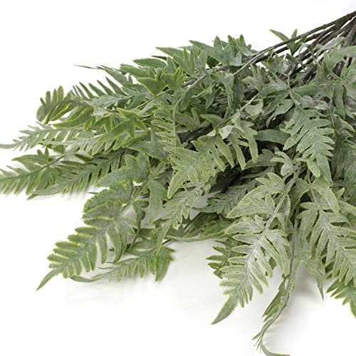 Briful 30" Artificial Boston Fern Plants Bushes Fake Shrubs Bush Greenery Plants Faux Fern Plant Large for Outdoors UV Resistant Garden Plants or Home Office Desk Indoor Decor 6pcs - color: Style #12