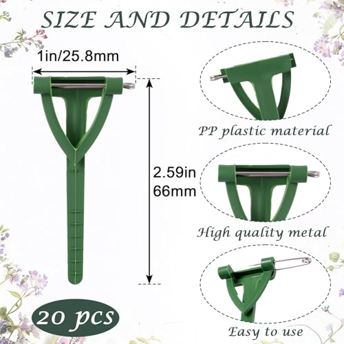 Boutonniere Safety Pins, Plastic Corsage Pins Safety Clips for Bride Groom, Tiny Boutonniere Brooch Supplies - color: Dark Green-20pcs-triangle