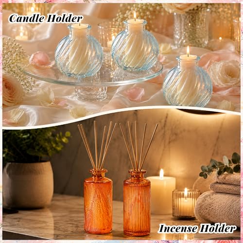 32 Pack Glass Bud Vase Set, Small Flower Vase Set Bud Vases for Wedding Centerpiece Table Decor, Vintage Small Vases for Room Home Dining Party Table Center Decor (Colorful Set, 32 Pack) - color: Colorful Set, size: 32 Pack