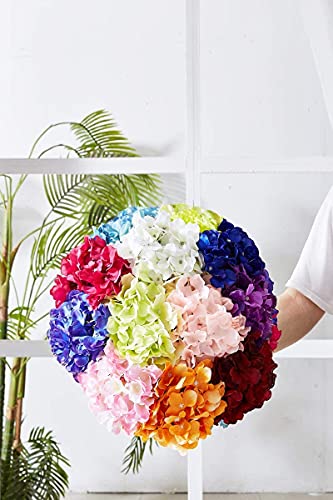 10Pcs Sage Green Artificial Hydrangea Flower Heads Hydrangea Silk Flowers Head for Wedding Centerpieces Bouquets DIY Floral Decor Home Decoration - color: 10pcs Sage Green, size: Large
