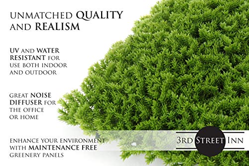 3rd Street Inn Artificial Greenery Wall Panels for Privacy - 12-Pack - color: Moss