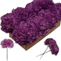 Larksilk 1000 Pack Lavender Carnations Artificial Flowers, Silk Heads - color: Lavender, size: 1000