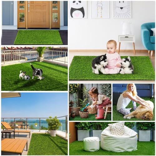 CooZero Artificial Grass, 47.3"x31.5" Professional Dog Grass Mat, Potty Training Rug and Replacement Turf Outdoor Rug Patio Lawn Decoration, Easy to Clean with Drainage Holes(47.3x31.5 inches) - size: 47.3 x31.5 inch