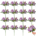 Zeyune 16 Bunches 12 Inch Artificial Mini Rose Bouquet 160 Heads Bridal Flower Bouquets Fake Silk Rose Bulk for Valentine's Day Wedding Bridal Shower Home Office Garden(Purple and Light Purple) - color: Purple and Light Purple