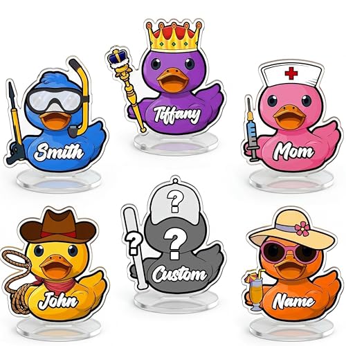 Custom Duck Acrylic Standee Personalized Name & Costume Funny Duck Desktop Decorations, Duck Decor Gift for Birthday Party, Christmas, Halloween (Duck) - color: Duck
