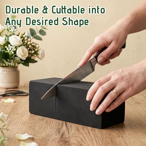 Max Shape Black Floral Foam Blocks for Artificial & Dried Flowers, Reusable Floral Foam Blocks, Water Resistant Flower Foam Blocks, Dry Floral Foams for Artificial Flowers (8, 9x2.99x2.99") - color: 8 Pack, size: 9x3x3"