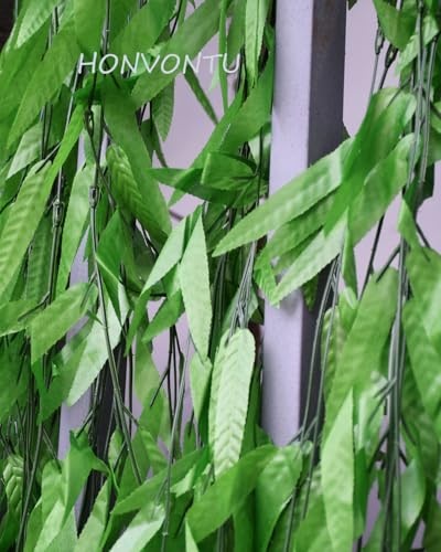 100PCS 600 FT Fake Vines for Room Decor Artificial Ivy Greenery Garland Jungle Forest Vines Faux Hanging Plants for Home Ceiling Bedroom Baby Shower Party Garden Patio Outdoor Wedding Décor - color: Green, size: 100PCS - 600FT