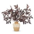 24" Artificial Purple Stems for Vase, Faux Cimicifuga Leaves with Berries, Decorative Branches for Table Centerpiece, Home Decor, 4 Pack - size: 4 Pack