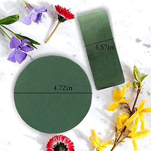 Max Shape Round Floral Foam Blocks, 4.72'' Dry Floral Foam for Artificial Flowers.Craft Project,Wedding Aisle Flowers,Arty Decoration - size: 4.72''