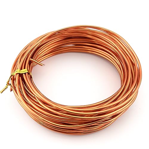 11 Yard Aluminum Wire Bendable Metal Wire Jewelry Craft Wire Beading Floral Making Jewelry Making Doll Making (9 Gauge, Orange) - color: Orange, size: 9 Gauge