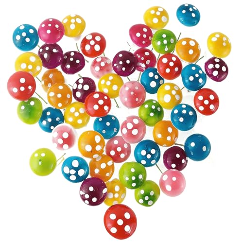 160PCS Tiny Foam Mushrooms Miniatures, Assorted Color Artificial Ornaments for DIY Crafts Flower Pot Bonsai Micro Fairy Garden Landscape Home Decoration Supplies