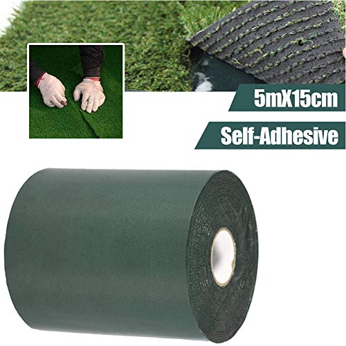 TYLife Double-Sided Artificial Grass Tape(6inx16ft),Self-Adhesive Synthetic Grass Seam Tape,Indoor Outdoor Turf Tape for Concrete, Tape for Jointing Fixing Fake Green Lawn,Synthetic Turf Rug - size: Double-sided(6InX16Ft)