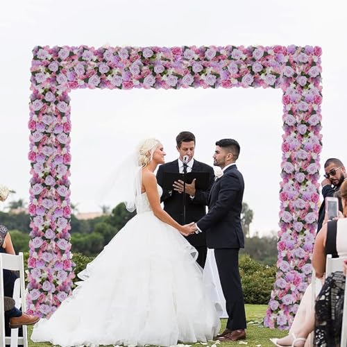 Pack of 10 Wedding Arch Decorations, 20.47 inch Artificial Flower Table Centerpieces Floral Arrangement for Wall Backdrop Party Bridal Shower Event Decor - Purple&Pink - color: Pink&purple