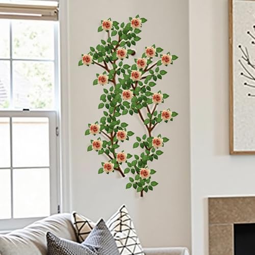 120PCS Artificial Rose Leaves, Decorative Greenery Foliage, Set of Stems Bulk Silk Greenery Fake Rose Flower Leaves for DIY Wedding Bouquets Bridal Shower Centerpieces Home Decorations