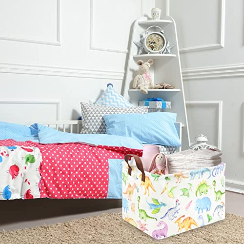 Rectangle Dinosaur Basket,Kids Toy Storage Bin,Storage Bins Organizer for Boys Nursery Hamper,Baby Room Decor,Gift Basket for Boy and Girl(Dinosaurs) - color: Dinosaurs