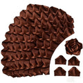 Bulk Value Pack: 300 Count Pre-Made Satin Ribbon Petals. The Convenient & Budget-Friendly Solution for Crafting DIY Everlasting Rose Bouquets for All Events. (300 Pcs Brown) - color: 300 Pcs Brown