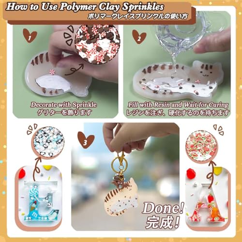 FUNSHOWCASE Polymer Clay Snowflake Pearl Sprinkles for Fake Dessert Cake Decor, Decoden Phone Case, Slime Projects DIY, Scrapbooking, Resin Jewelry Making Pack of 30g - color: Snowflakes 30g