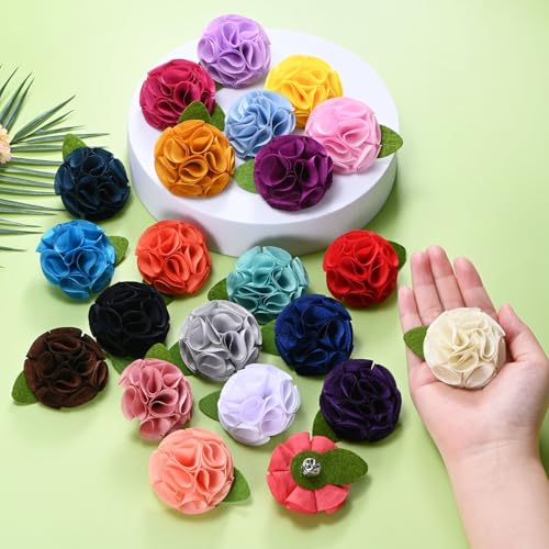 M METERXITY 12-Pack Lapel Pin for Men, Handmade Flower Brooch Button Pins for Men Suits, Formal Boutonnieres - color: Mutilcolor