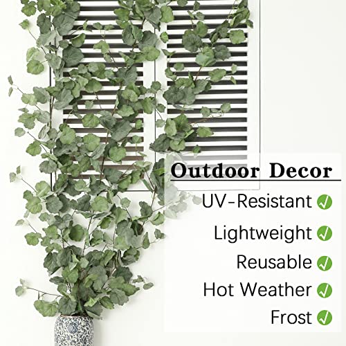 Dallisten 3 Strands Begonia Artificial Vines, 67" Silk Vine Garland with Green Leaves, Fake Hanging Plants Greenery Decor for Home, Bedroom, Wall, Party, Wedding Decoration - color: Begonia Vine