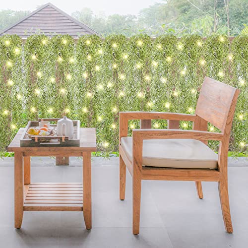 Mudder 3 Packs LED Artificial Hanging Plants, 3.6 ft Fake Hanging Plant, Ivy Vine Fake Leaves Greeny Chain Wall Home Room Garden Wedding Garland Outside Decor (Basket Not Included) (Vines Moss) - color: Vines Moss
