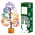 Crocon® 7 Chakra Tree of Life, Crystal Tree of Life - Gemstone Money Tree, Feng Shui Tree, Crystal Decoration, Artificial Tree, Spiritual Gift, Seven Chakra Tree, Healing Crystal Tree Gifts - color: 002 7 Chakra (Silver Wire)