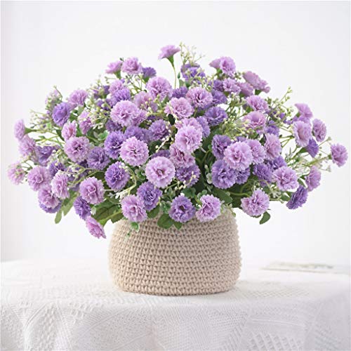 5 Forks 20 Artificial Flower Small Lilac Bouquet Fake Flowers,Purple - color: Purple