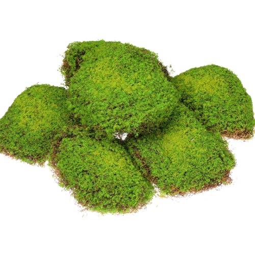 Solsew 6 Pcs Artificial Fake Green Moss for Potted Plant Indoor Waterproof Decorative Faux Moss Decor for DIY Crafts Garden Wedding Party Decoration(Charming) - style: Charming