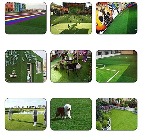 ALTRUISTIC Thick Realistic Artificial Grass Mat Customized Sizes, 4ft x 12ft Synthetic Fake Astro Turf Indoor Outdoor Garden Lawn Landscape, Faux Grass Rug with Drainage Holes - size: 4 x 12ft