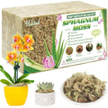 Halatool 4.4LBS Natural Sphagnum Moss for Plants 85 QT Premium Peat Moss Dried Long Fiber Orchid Moss for Orchid Repotting Carnivorous Succulents Garden Flowers Crafts Terrarium and Reptiles - size: 85 qt (4.4 lbs)
