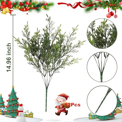 Toprooms Artificial Plants Outdoor, UV Resistant Artificial Plants, Fake Plants for Outdoor Porch Decor Lifelike Fake Bushes Greenery for Home Farmhouse Yard Decorations(Outdoor Faux Plants, 12 Pcs) - color: Outdoor Faux Plants
