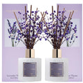 Cocorrína Premium Reed Diffuser Set with Preserved Baby's Breath & Cotton Stick Lavender Thyme 2 Packs, 6.7oz Scent Fragrance Oil Diffuser for Bedroom Bathroom Home Décor - size: 6.7 Ounce/2pack