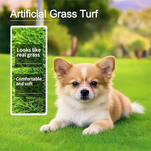 Artificial Turf Grass 4ft x 2ft Outdoor Indoor - 1.18in Thick Realistic Artificial Turf Grass Rug, Dog Pee Pad with Drainage Holes Fake Grass Mat for Pet & Garden, Green Carpet for Patio - size: 2' x 4'