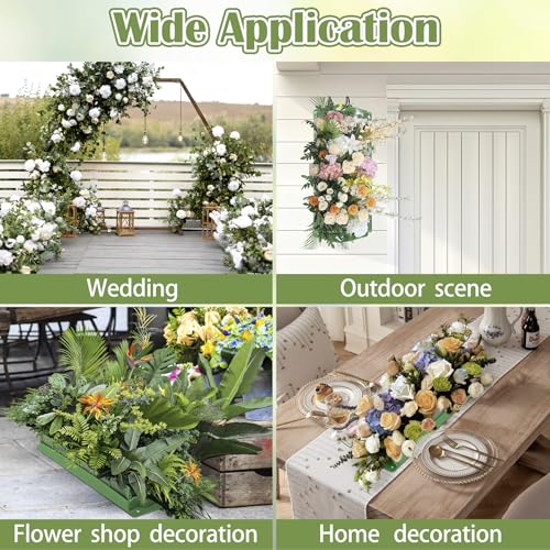1PCS Floral Foam Cage, Flower Cage Holder, Dry and Wet Rectangle Flower Arrangement, Hangable Green Blocks Floral Foam Cages for Artificial Flesh Flower Wedding Holiday, Home, Garden Party Decorations - size: 1 PCS